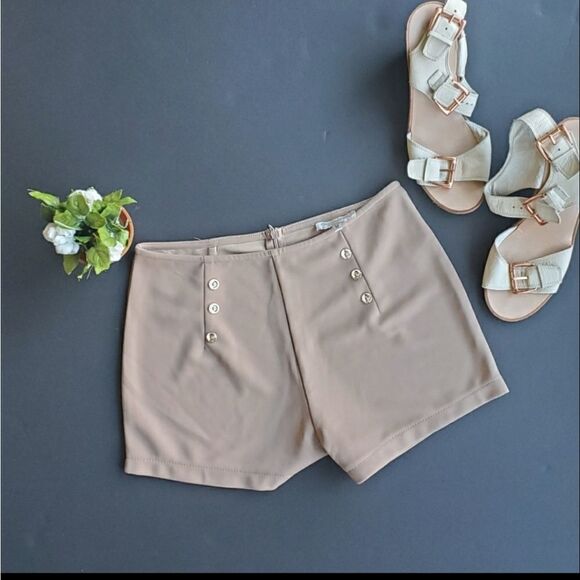 Toska Beige Shorts - Picture 1 of 7